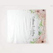 Bloemen Bruiloft Foto Booth Achtergrond Banner Wandkleed (Voorkant (horizontaal))