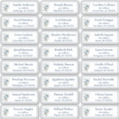 Bloemen bruiloft gast Adresetiketten Sticker (Voorkant)