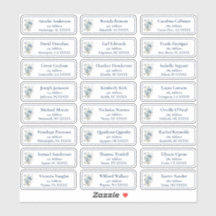 Bloemen  bruiloft gast Adresetiketten