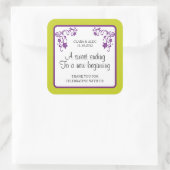 Bloemen bruiloft gunst Sticker (Tas)