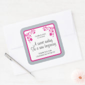 Bloemen bruiloft gunst Sticker (Envelop)