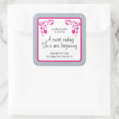 Bloemen bruiloft gunst Sticker (Tas)