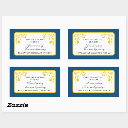 Bloemen bruiloft gunst Sticker (Vel)