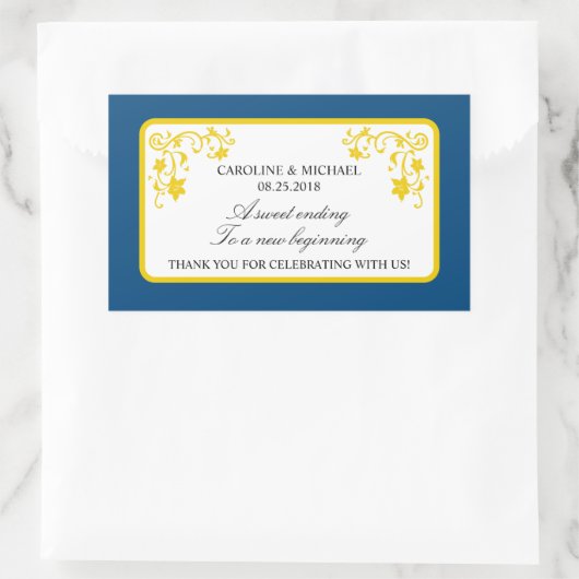 Bloemen bruiloft gunst Sticker (Tas)