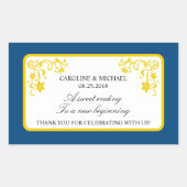 Bloemen bruiloft gunst Sticker (Voorkant)