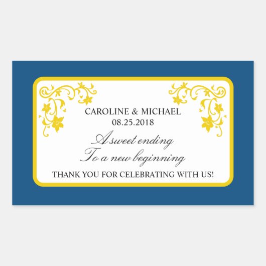 Bloemen bruiloft gunst Sticker (Voorkant)