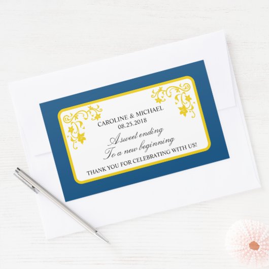 Bloemen bruiloft gunst Sticker (Envelop)