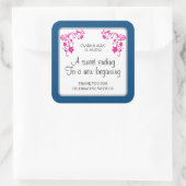 Bloemen bruiloft gunst Sticker (Tas)