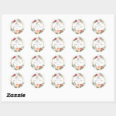 Bloemen bruiloft gunst stickers (Vel)