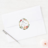 Bloemen bruiloft gunst stickers (Envelop)