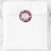 Bloemen bruiloft gunst stickers (Tas)