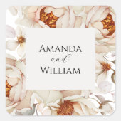 Bloemen bruiloft gunst Stickers (Voorkant)