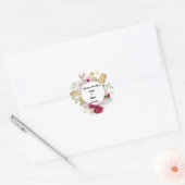 Bloemen bruiloft gunst stickers (Envelop)