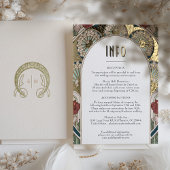  Bloemen Bruiloft Informatie Kaart Dusty Blue