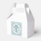 Bloemen bruiloft Jubileum  jaar Bedankdoosjes (Achterkant)