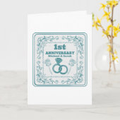 Bloemen bruiloft Jubileum jaar Kaart (Gele Bloem)