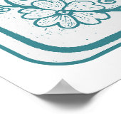 Bloemen bruiloft Jubileum  jaar Poster (Hoek)