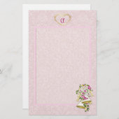 Bloemen bruiloft klokken briefpapier (Voorkant / Achterkant)