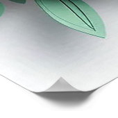 Bloemen bruiloft lijst poster (Hoek)