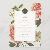  Bloemen Bruiloft Menu (Voorkant)