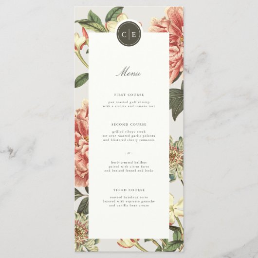  Bloemen Bruiloft Menu (Voorkant)
