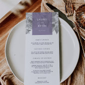  Bloemen Bruiloft Menu Kaart | Violet