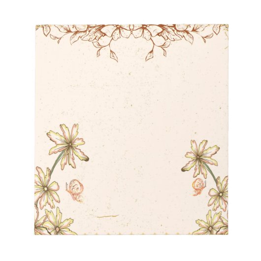 bloemen bruiloft notitieblok (Voorkant)
