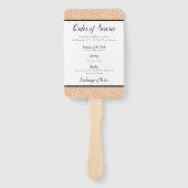  Bloemen Bruiloft Orde van Service Fan Handwaaier (Voorkant)