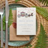 Bloemen bruiloft paard koets vlinders bruids kaart