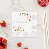 Bloemen bruiloft papier servet (Insitu)