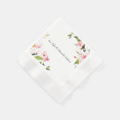Bloemen bruiloft papier servet (Hoek)
