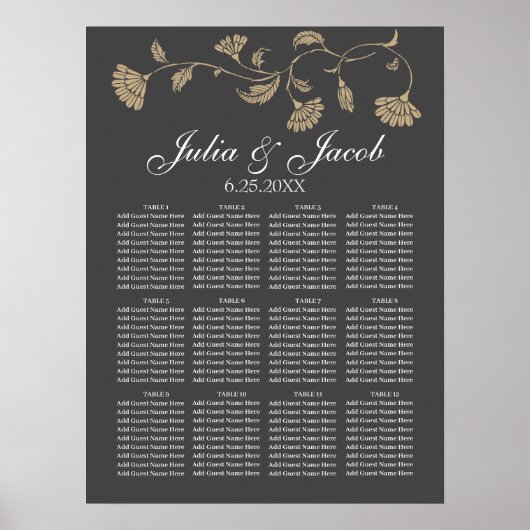 Bloemen bruiloft Planner Poster (Voorkant)