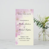 Bloemen Bruiloft Professionele Minimalist Save The Date (Staand voorkant)