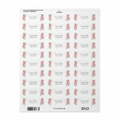 Bloemen Bruiloft retour adres label bloemen roze (Full Sheet)