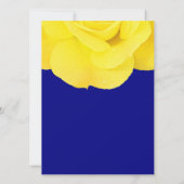 Bloemen bruiloft Roos Geel Navy Blue Spring 2024 Kaart (Achterkant)