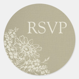  Bloemen Bruiloft RSVP Envelope Seals Ronde Sticker