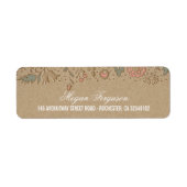 Bloemen bruiloft rustiek etiket (Voorkant)