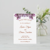 Bloemen Bruiloft Save the Date  Folie Uitnodiging Briefkaart (Staand Voorkant)