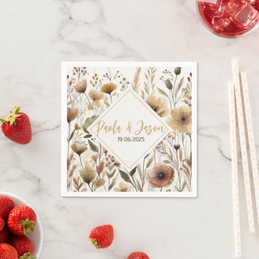 Bloemen bruiloft servet (Insitu)