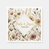 Bloemen bruiloft servet (Voorkant)