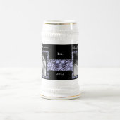 Bloemen bruiloft Stein foto cadeau Bierpul (Center)