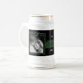 Bloemen bruiloft Stein foto cadeau Bierpul (Voorkant links)