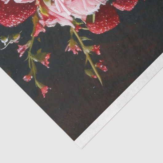 Bloemen Bruiloft Taart Art Bakkerij Decoupage Tissuepapier (Detail)