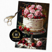 Bloemen Bruiloft Taart Art Bakkerij Decoupage Tissuepapier