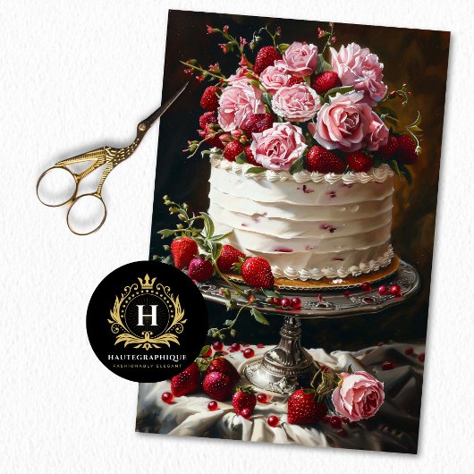 Bloemen Bruiloft Taart Art Bakkerij Decoupage Tissuepapier