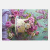  Bloemen Bruiloft Taart Voedsel Bakkerij Decoupage Inpakpapier Vel (Voorkant 2)