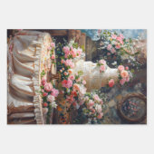 Bloemen Bruiloft Taart Voedsel Bakkerij Decoupage Inpakpapier Vel (Voorkant)