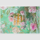  Bloemen Bruiloft Taart Voedsel Bakkerij Decoupage Tissuepapier (Voorkant)