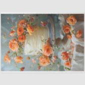 Bloemen Bruiloft Taart Voedsel Bakkerij Decoupage Tissuepapier (Voorkant)