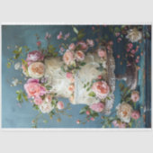 Bloemen Bruiloft Taart Voedsel Bakkerij Decoupage Tissuepapier (Voorkant)